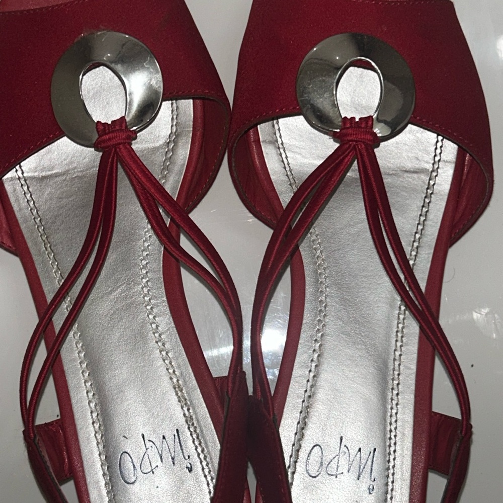 Impo Women's Burgundy Sandals with Silver Accents